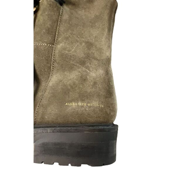 All Saints Combat Boot in Dark Olive NWOB Size 40/10 - Picture 8 of 12
